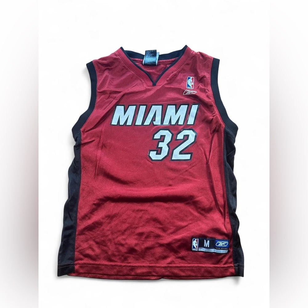 Reebok Youth Shaquille O’Neal Miami Heat Red Basketball‎ Jersey Size Medium